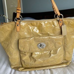 2009 paten-leather tan Coach Bag